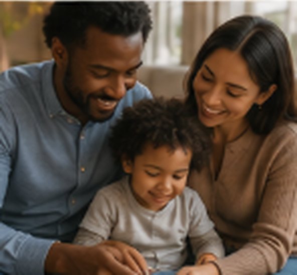 Une famille avec un enfant